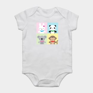 Super Cute Kawaii Animal Mascots Baby Bodysuit